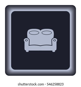 Sofa icon, web design element