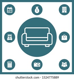 Sofa icon for web and mobile