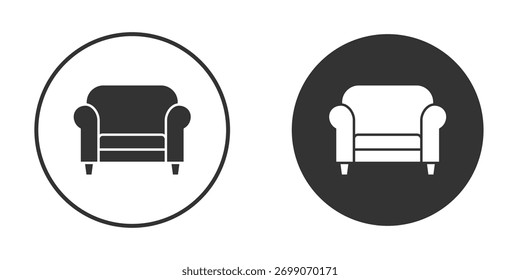 Kollektion von Sofa-Symbolen. Gefüllte flache Symbole