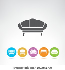 sofa icons set