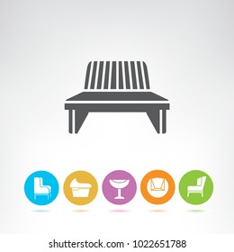 sofa icons set