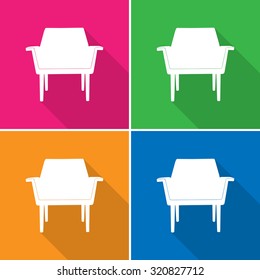 Sofa icons set great for any use. Vector EPS10.
