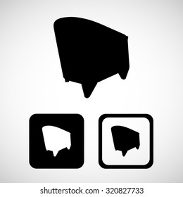 Sofa icons set great for any use. Vector EPS10.