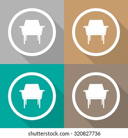 Sofa icons set great for any use. Vector EPS10.