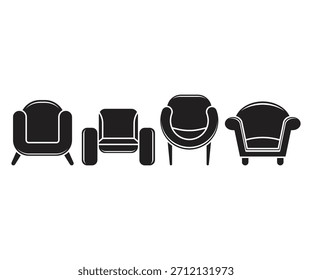Conjunto de iconos de sofá Vector de ilustración