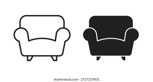 Símbolo de iconos de sofá. Ilustración vectorial para App y diseños