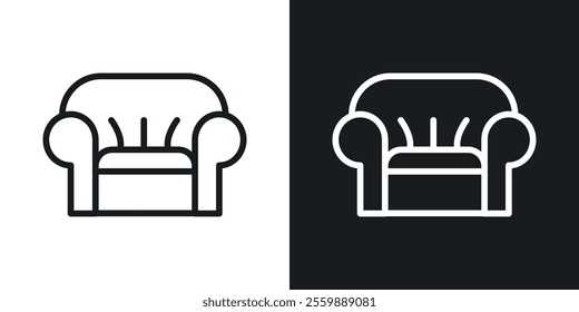 Sofa icons. vector set in black colors