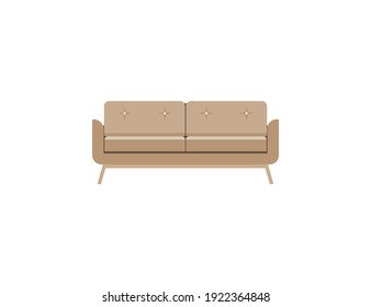 Sofa, interior icon. Vector illustration. Flat design.