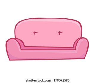 sofa isolated illustration on white background