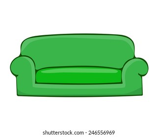 sofa isolated illustration on white background