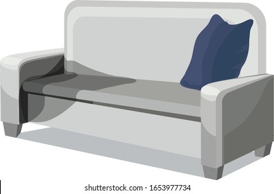 sofá aislado de fondo blanco. vector ilustrativo