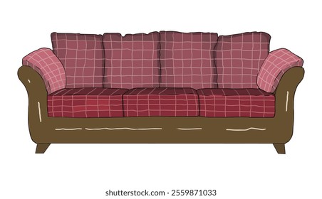 A sofa isolated on white background