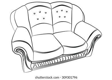 sofa isolated on white background 