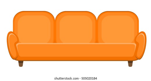 Sofa isolated on white background.