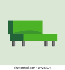 Sofa isolated vector illustration isolated furniture interior living simple element comfortable indoor home room office house minimalism classic relax
