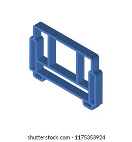 Sofa isometric left top view 3D icon