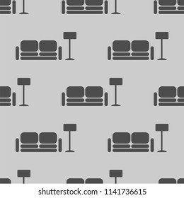 sofa and lamp icon illustration vector illustration, can be used for mobile and web design seamless pattern