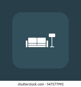 sofa and lamp icon illustration vector illustration, can be used for mobile and web design