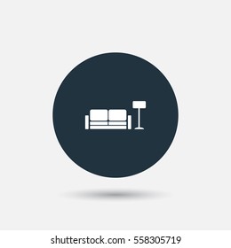 sofa and lamp icon illustration vector illustration, can be used for mobile and web design.