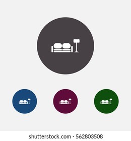 sofa and lamp icon illustration vector illustration, can be used for mobile and web design.