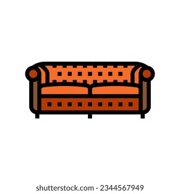 sofa leather color icon vector. sofa leather sign. isolated symbol illustration