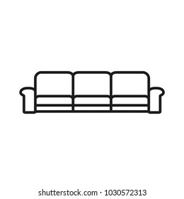 sofa, line art sofa in trendy flat style 
