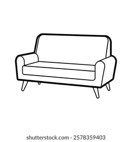 sofa of a line art vector (1)