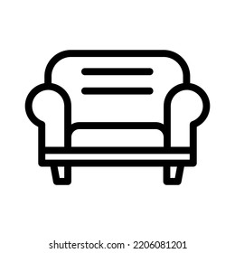 sofa line icon illustration vector graphic