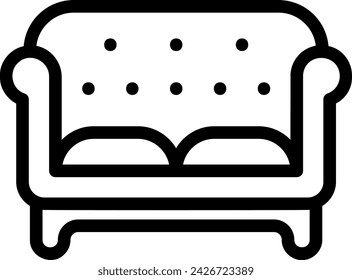 sofa line icon illustration vector
