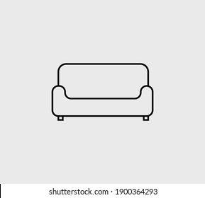 Sofa Line Icon. Living Room Furniture. 
Modern Couch Icon Vector Design.