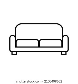 Sofa line icon, vector outline logo isolated on white background