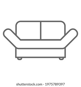sofa line icon. vector symbol