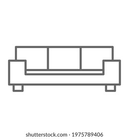 sofa line icon. vector symbol