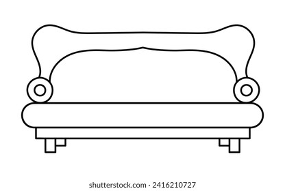 Sofa line Icons. Furniture design. Collection of sofa illustration. Modern furniture set isolated on white background.