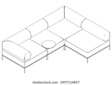 Sofa line Icons. Furniture design. Collection of sofa illustration. Modern furniture set isolated on white background.