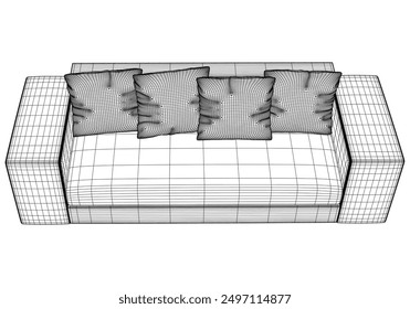 Sofa line Icons. Furniture design. Collection of sofa illustration. Modern furniture set isolated on white background.