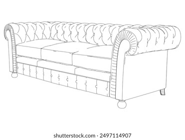 Sofa line Icons. Furniture design. Collection of sofa illustration. Modern furniture set isolated on white background.