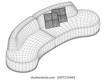 Sofa line Icons. Furniture design. Collection of sofa illustration. Modern furniture set isolated on white background.