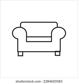 sofa line new vector icon
