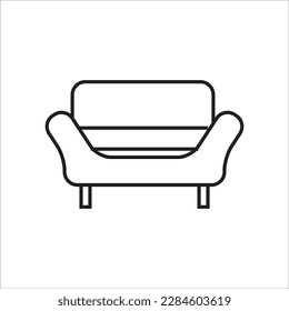 sofa line new vector icon