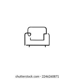 Sofa Line Style Icon Design