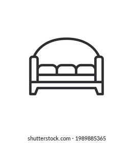 Sofa, linear style sign for mobile concept and web design. Symbol, logo illustration. Pixel perfect vector graphics. sofa icon vector from furnitures collection. Thin line sofa outline icon vector.