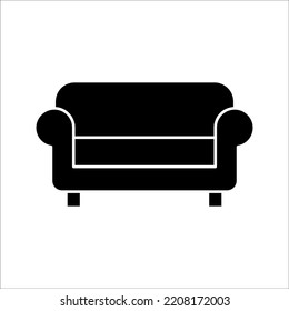 Sofa, linear style sign for mobile concept and web design. Symbol, logo illustration. Pixel perfect vector graphics