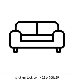 Sofa, linear style sign for mobile concept and web design. Symbol, logo illustration. Pixel perfect vector graphics