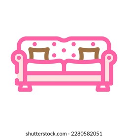 sofa living room color icon vector. sofa living room sign. isolated symbol illustration