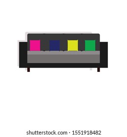 sofa living room illustrator drawing 