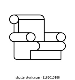 sofa livingroom isolated icon