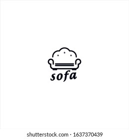 Sofa logo design template idea