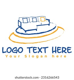 Sofa logo design in vector format