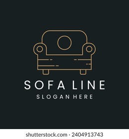 Diseño de ilustración vectorial de la plantilla de logotipo Sofa